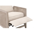 Maklaine Contemporary Transitional Polyester Recliner in Beige