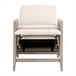 Maklaine Contemporary Transitional Polyester Recliner in Beige