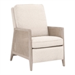 Maklaine Contemporary Transitional Polyester Recliner in Beige