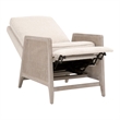 Maklaine Contemporary Transitional Polyester Recliner in Beige