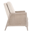 Maklaine Contemporary Transitional Polyester Recliner in Beige