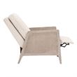 Maklaine Contemporary Transitional Polyester Recliner in Beige