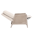 Maklaine Contemporary Transitional Polyester Recliner in Beige