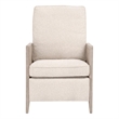 Maklaine Contemporary Transitional Polyester Recliner in Beige