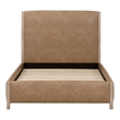 Maklaine Contemporary Transitional Polyester Queen Bed in Tan