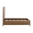 Maklaine Contemporary Transitional Polyester Queen Bed in Tan