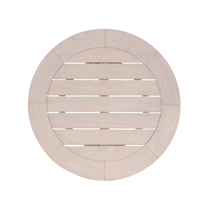 Maklaine Contemporary Transitional Outdoor Lazy Susan in Natural