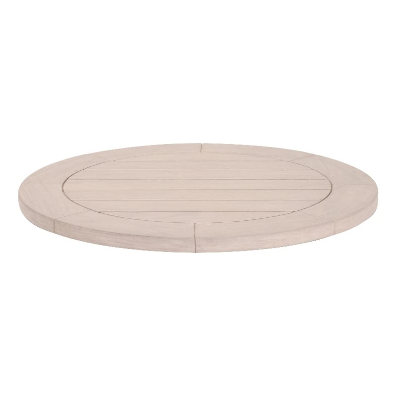 Maklaine Contemporary Transitional Outdoor Lazy Susan in Natural