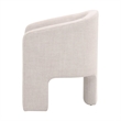 Maklaine Modern Transitional Hall Arm Chair in Off White Finish