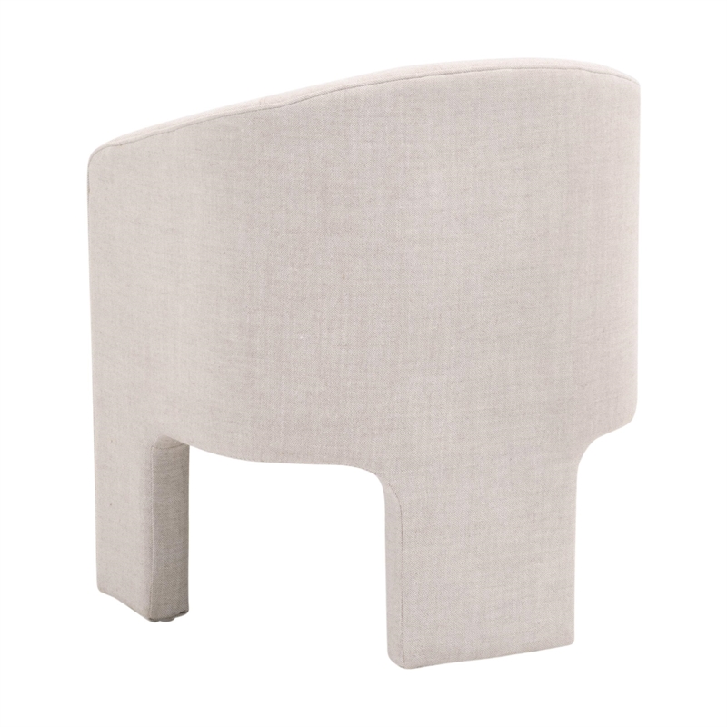 Maklaine Modern Transitional Hall Arm Chair in Off White Finish