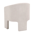 Maklaine Modern Transitional Hall Arm Chair in Off White Finish