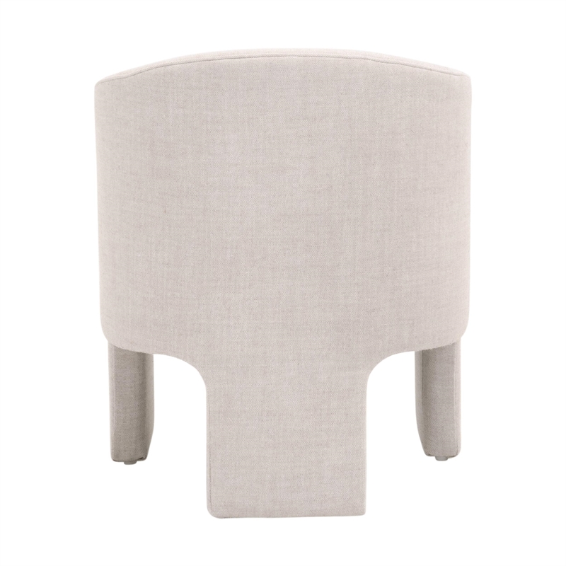 Maklaine Modern Transitional Hall Arm Chair in Off White Finish