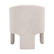 Maklaine Modern Transitional Hall Arm Chair in Off White Finish