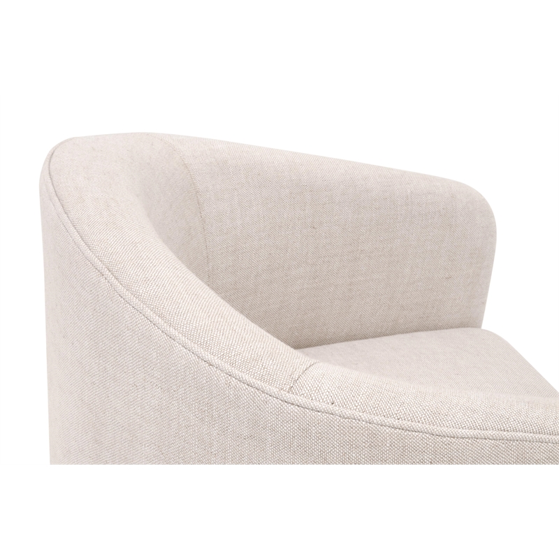 Maklaine Modern Transitional Hall Arm Chair in Off White Finish