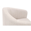 Maklaine Modern Transitional Hall Arm Chair in Off White Finish