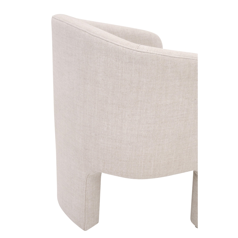 Maklaine Modern Transitional Hall Arm Chair in Off White Finish