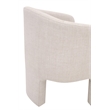 Maklaine Modern Transitional Hall Arm Chair in Off White Finish