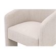 Maklaine Modern Transitional Hall Arm Chair in Off White Finish