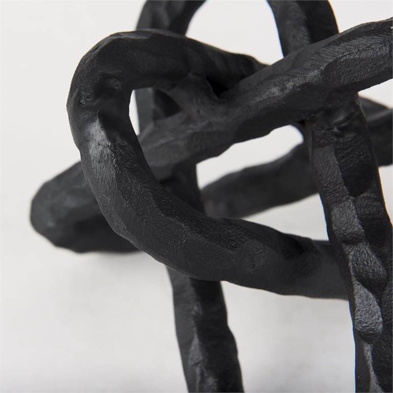 Maklaine Contemporary Black Metal Industrial Decorative Object (Small)