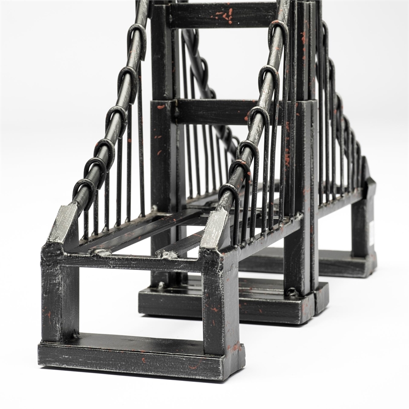 Maklaine Wrought Iron Suspension Bridge Brown Metal Weighted Bookend