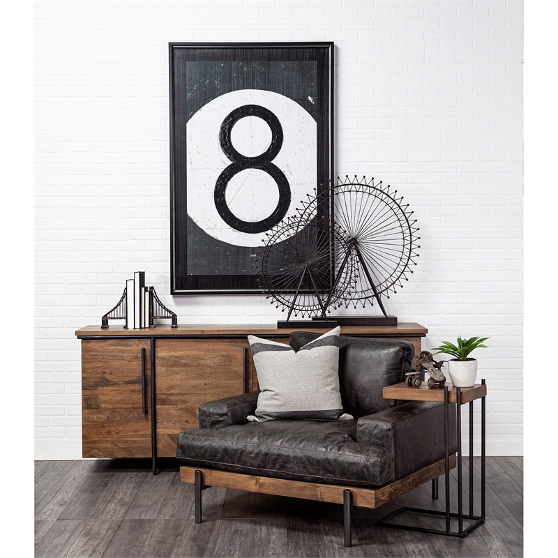 Maklaine Wrought Iron Suspension Bridge Brown Metal Weighted Bookend