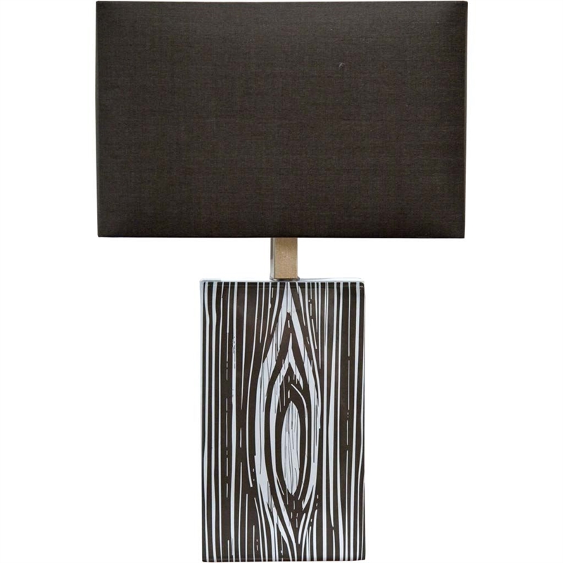 Maklaine Contemporary 11x17 Black/White Pattered Base Ceramic Wall Sconce
