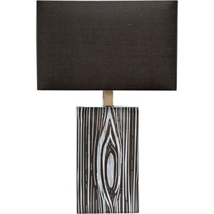 Maklaine Contemporary 11x17 Black/White Pattered Base Ceramic Wall Sconce