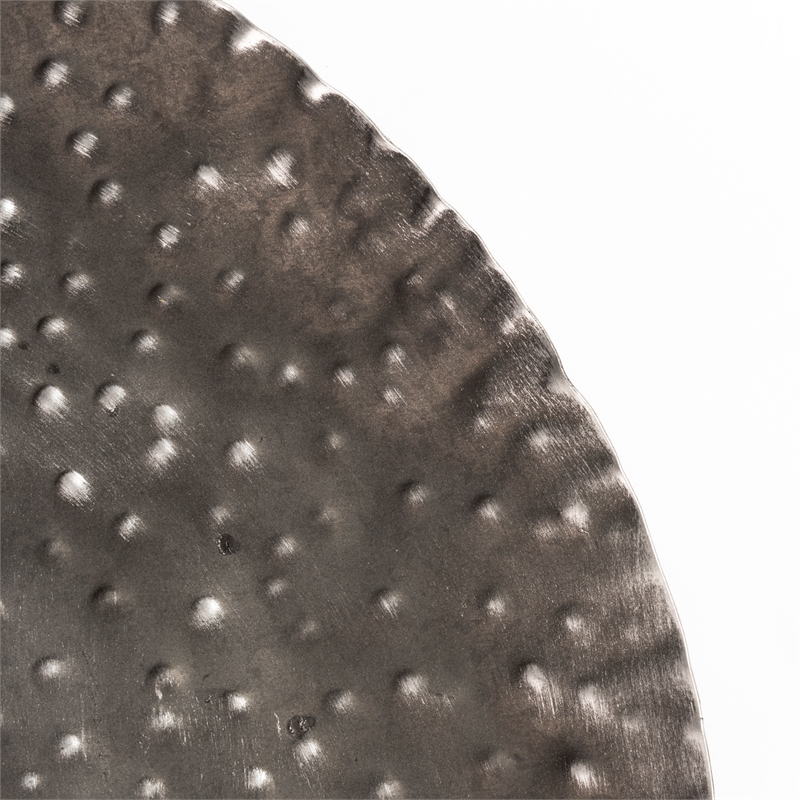 Maklaine Contemporary Set of 3 Decorative Black/Gray Metal Plates