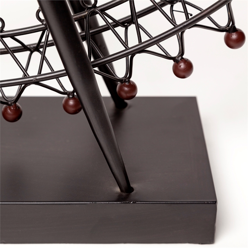 Maklaine Metal Gray Sculpture Rectangular Contemporary 25