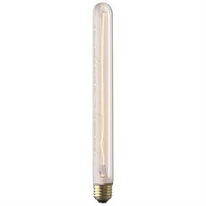 Maklaine Contemporary Filament Clear Glass Tube E26 40W 12&quotH Bulb