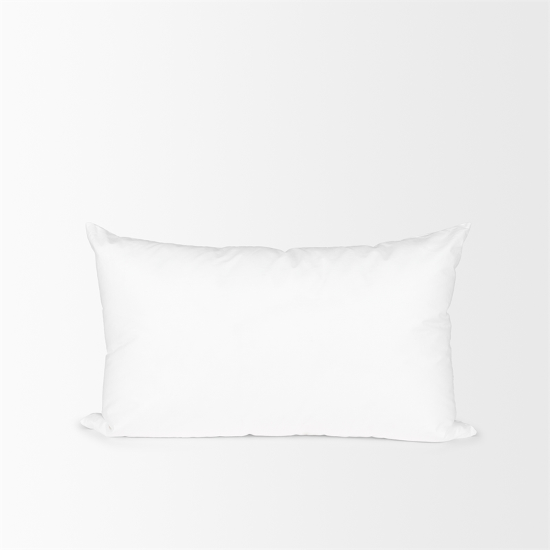 Maklaine Contemporary 21 x 13 White Fabric Down pillow insert
