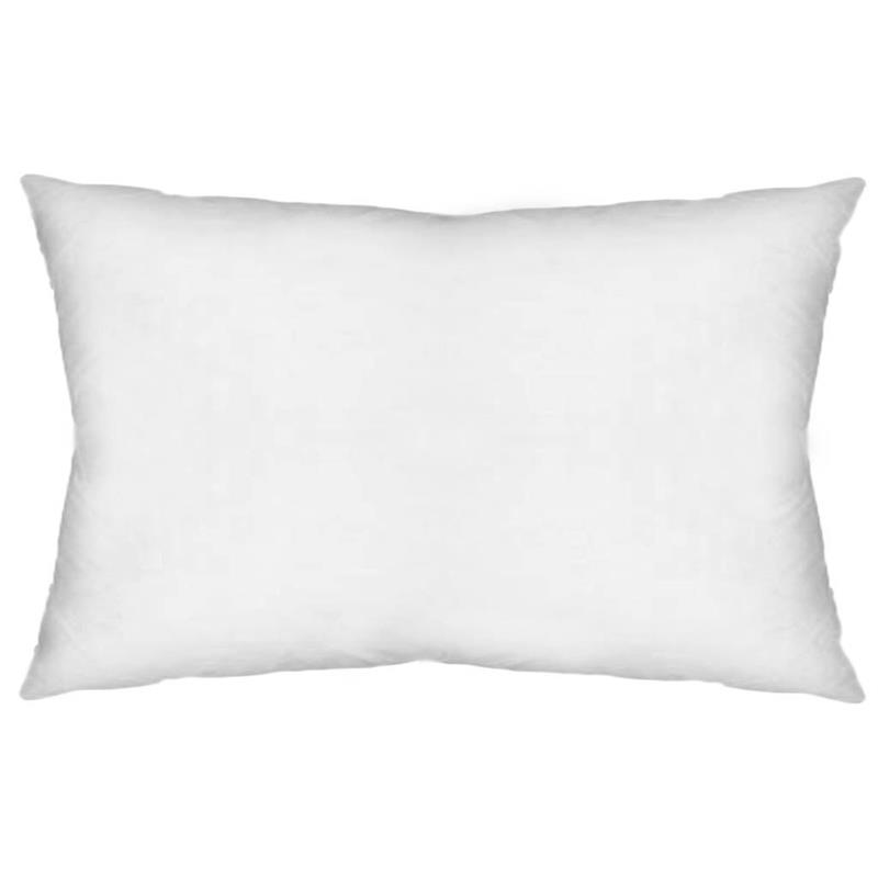 Maklaine Contemporary 21 x 13 Non-Allergen White Fabric Pillow insert