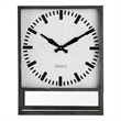 Maklaine Traditional Gray Metal Square Industrial Table Clock