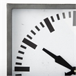 Maklaine Traditional Gray Metal Square Industrial Table Clock