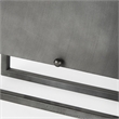 Maklaine Traditional Gray Metal Square Industrial Table Clock