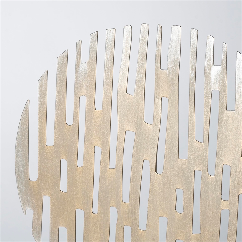 Maklaine Contemporary (Large) 13L x 3W Gold Metal Circular Decorative Object