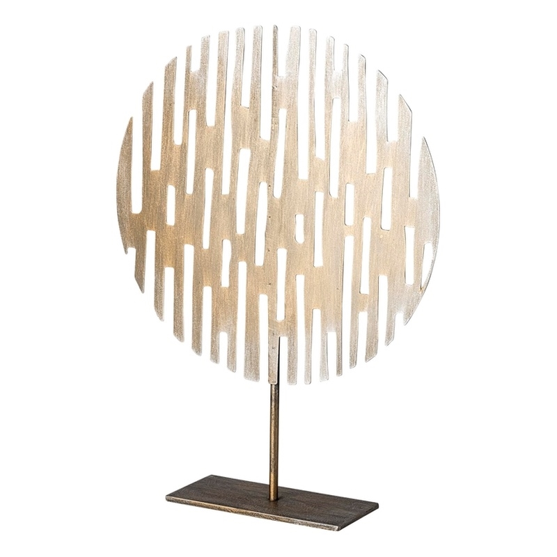 Maklaine Contemporary (Large) 13L x 3W Gold Metal Circular Decorative Object