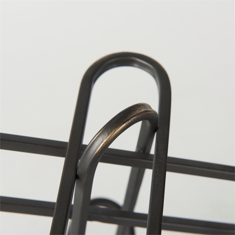 Maklaine 12.2L X 9.1W X 9.1H Black Metal Paperclip Decorative Object