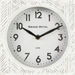 Maklaine 8.0L X 2.8W X 8.8H Rustic White Iron Rounded Square Table Clock