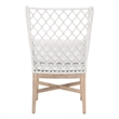 Maklaine Transitional Fabric Outdoor Wing Chair in Off White