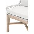 Maklaine Transitional Fabric Outdoor Wing Chair in Off White