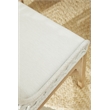 Maklaine Transitional Fabric Outdoor Wing Chair in Off White