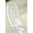 Maklaine Transitional Fabric Outdoor Wing Chair in Off White
