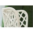 Maklaine Transitional Fabric Outdoor Wing Chair in Off White