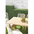 Maklaine Transitional Fabric Outdoor Wing Chair in Off White