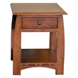 Maklaine Mission Quarter Sawn White Oak 1 Drawer Inlay End Table