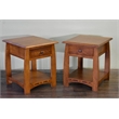 Maklaine Mission Quarter Sawn White Oak 1 Drawer Inlay End Table