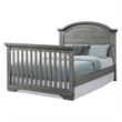 Maklaine Modern Traditional Wood Bed Rails in Brushed Pewter
