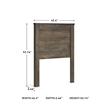 Maklaine Engineered Wood Twin Panel Headboard in Rustic Brown