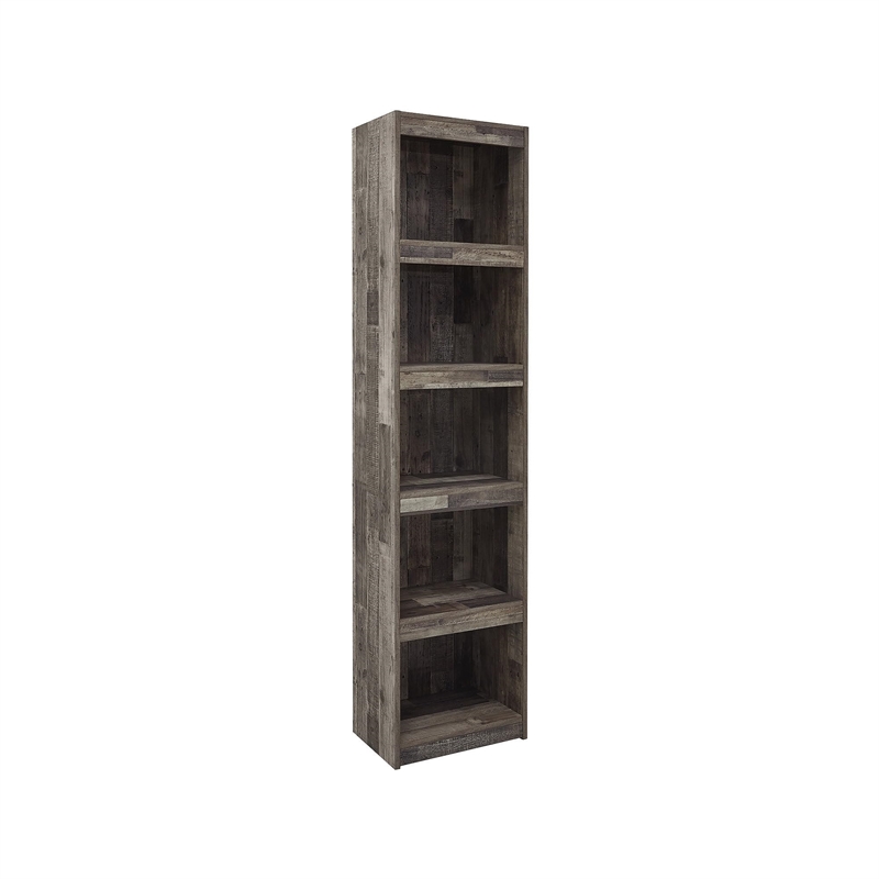 Maklaine Contemporary Engineered Wood Butcher Block Pier in Gray